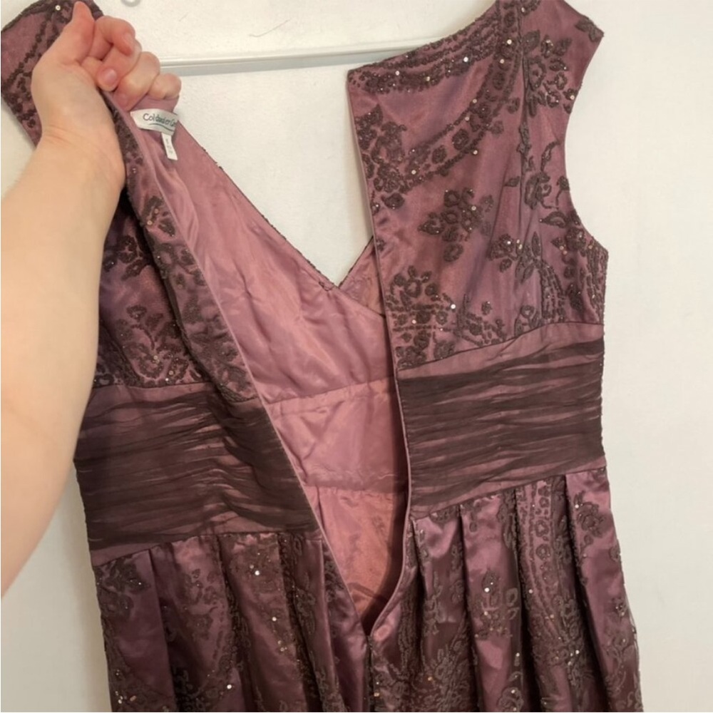 COLDWATER CREEK Purple Plum Mauve Beaded Sequin Embellished Dress - Picture 11 of 14